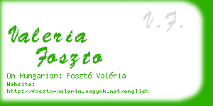 valeria foszto business card